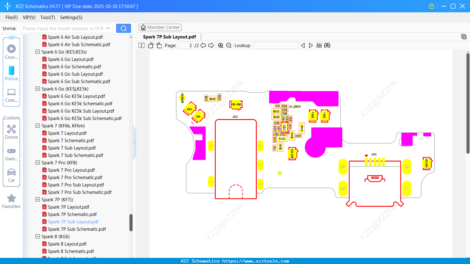 Tecno Spark 7P Sub Layout